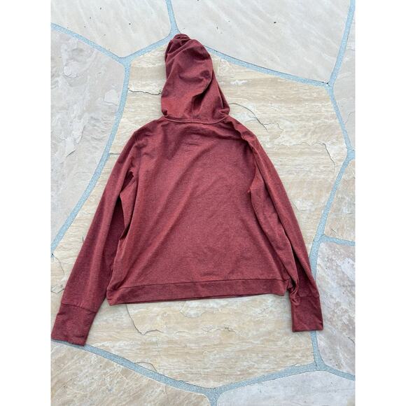 Vuori Womens XL Halo Essential Hoodie Cropped Rust Athleisure VW226 - Picture 3 of 5